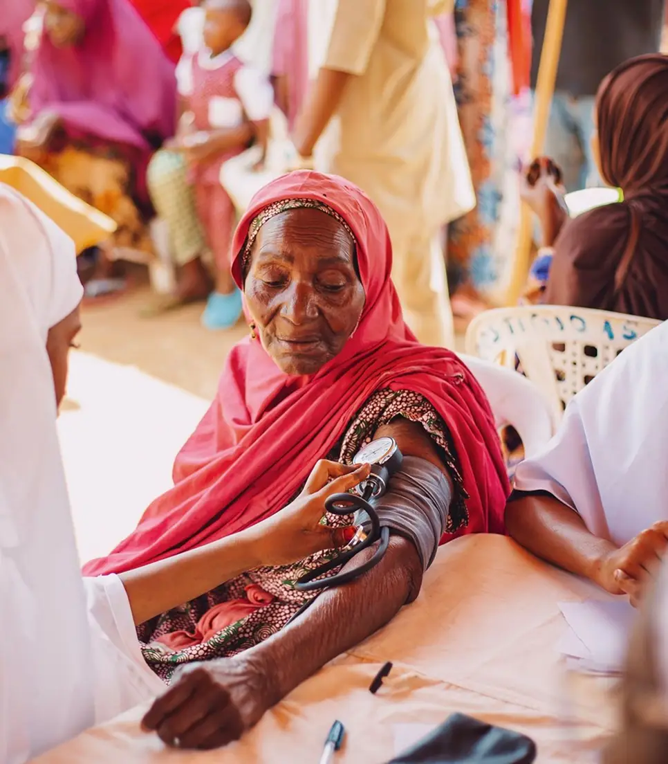 Health screening for an elderly community member